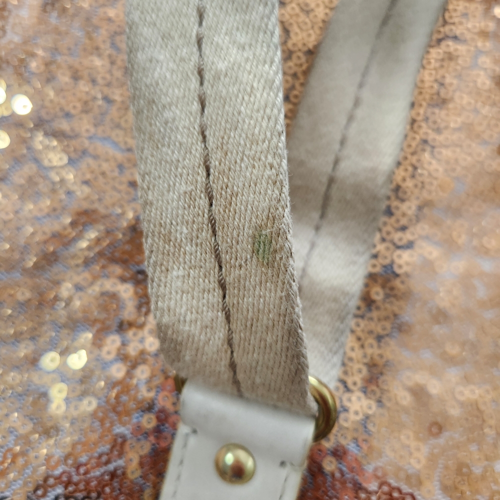 Coach Tan And Gold Hearts Logo Crossbody Bag - Picture 12 of 12